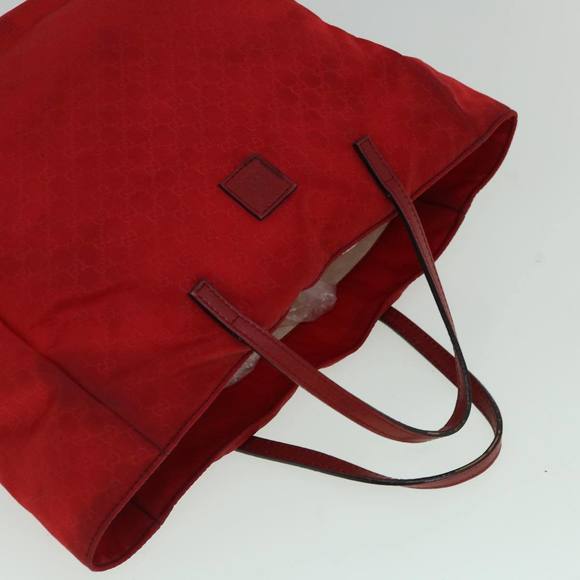 GUCCI Micro GG Canvas Hand Bag Nylon Red 284721 Auth 60139 - Picture 6 of 16